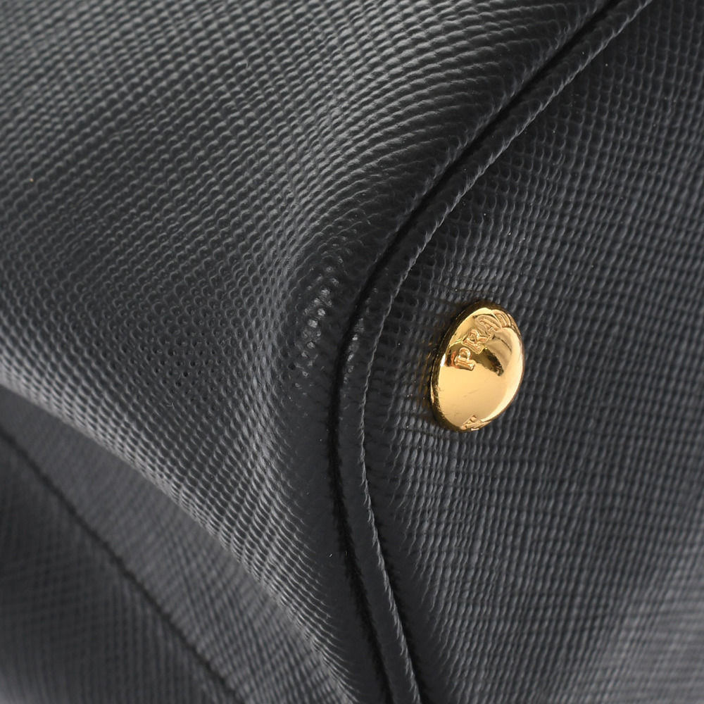 Prada Tote Bag Gold Hardware Saffiano 2way Bag Black - Picture 5 of 10